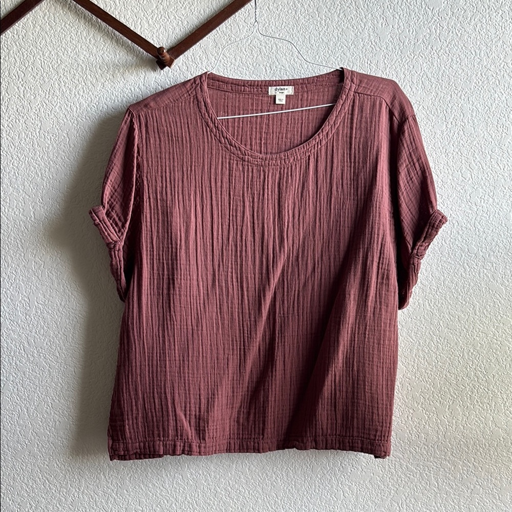 Dylan Muslin Top with Cuff Sleeves